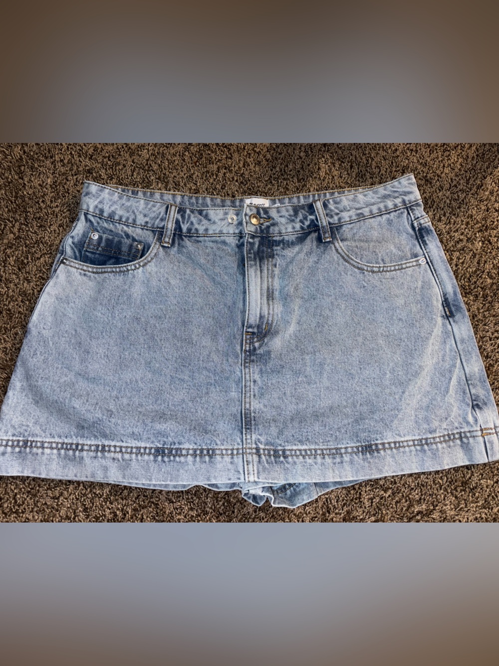 Princess Polly Light Blue Denim Mini Skirt